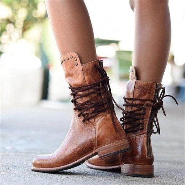 Ciss™ Vintage Lace-Up Boots