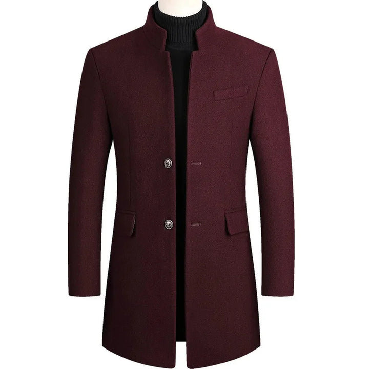 Marvello™ | Timeless Stand-Collar Overcoat