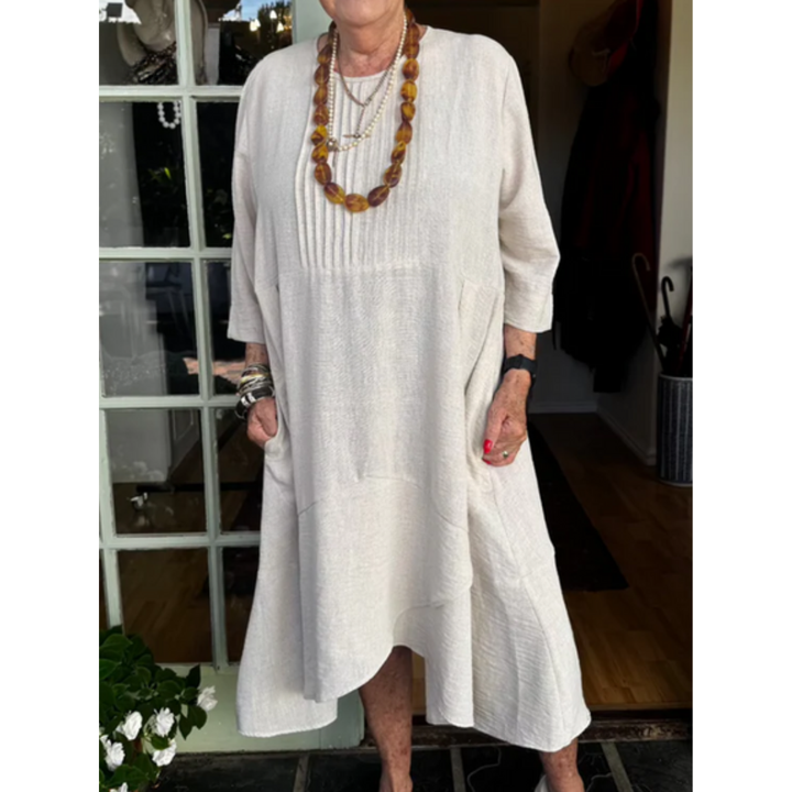 Katerina™ Pleated Irregular Hem Dress