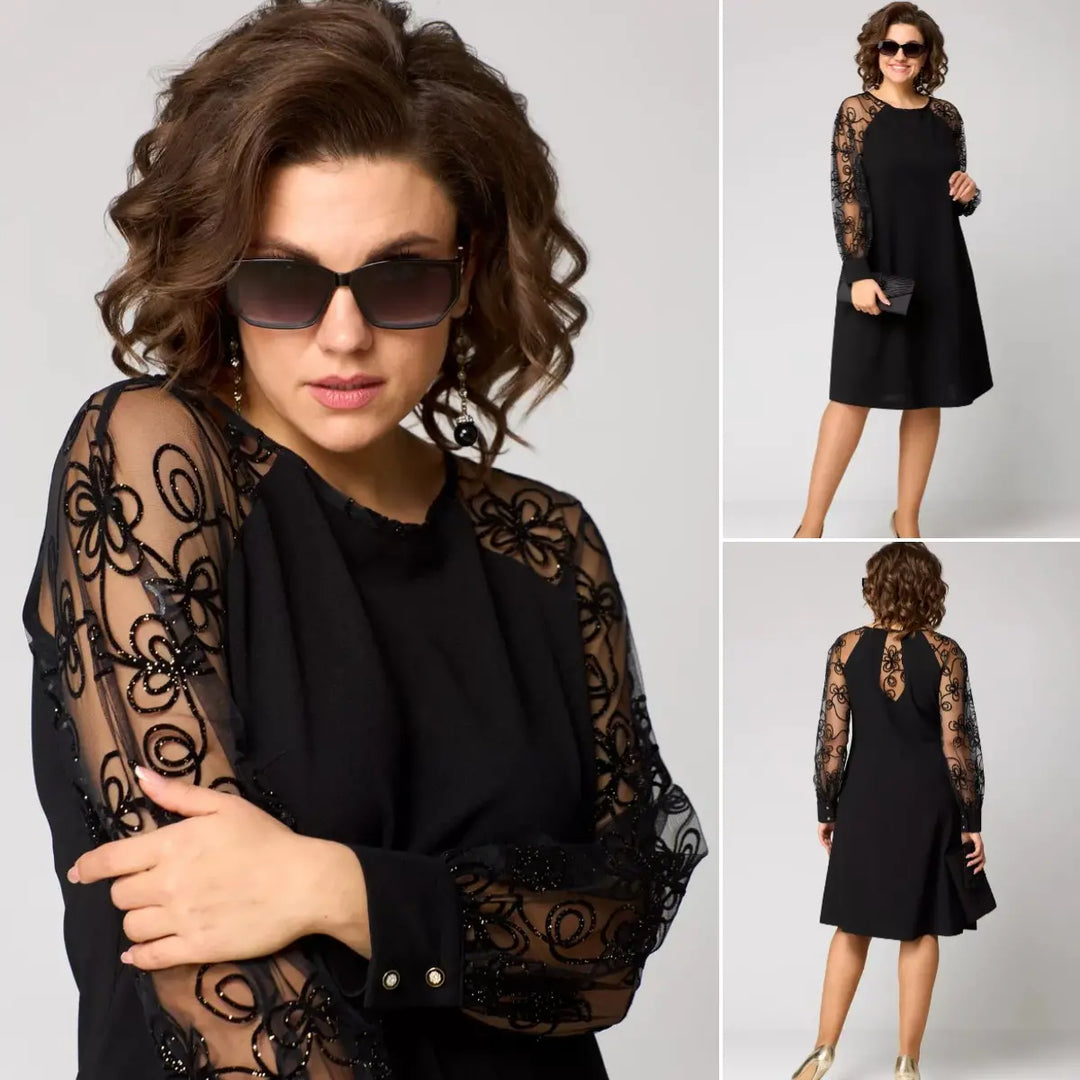 Celeste™ | Lace Sleeve Cocktail Dress