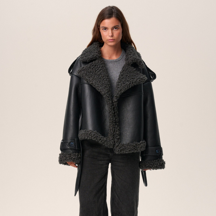 Emma™ | Belted Shearling Coat
