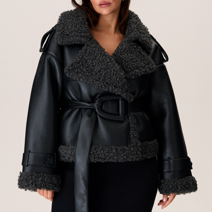 Emma™ | Belted Shearling Coat