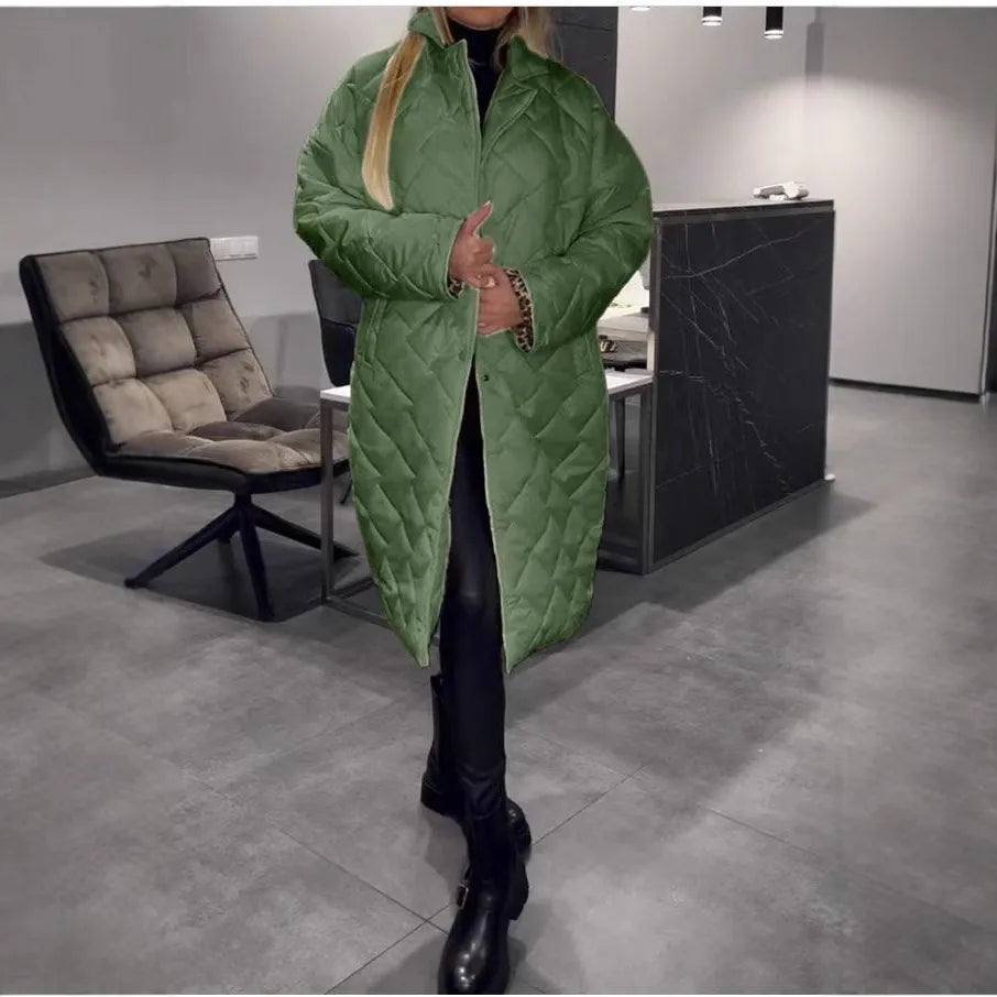 Skylar™ Quilted Mid-Length Reversible Coat