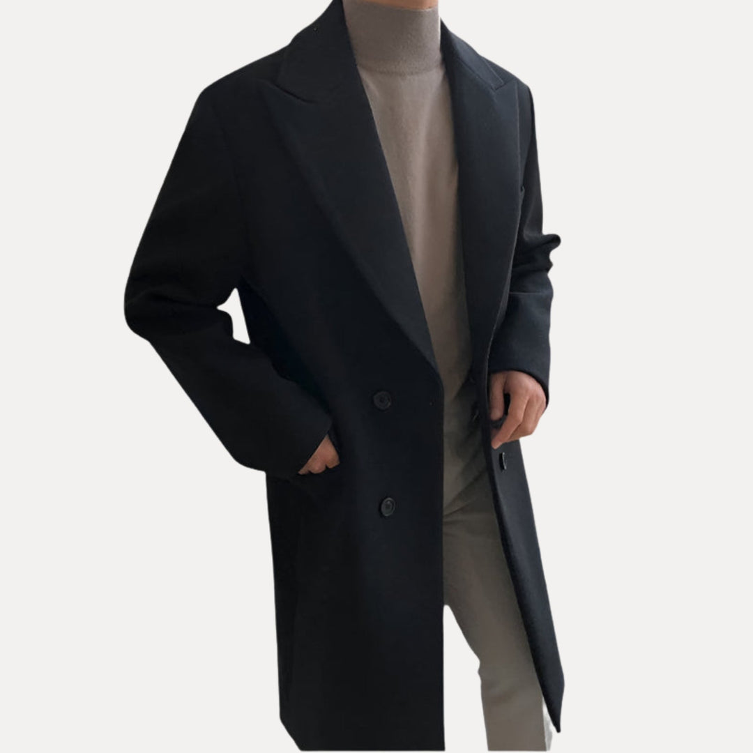 Doubrelle™ | Elegant Double-Breasted Men’s Coat