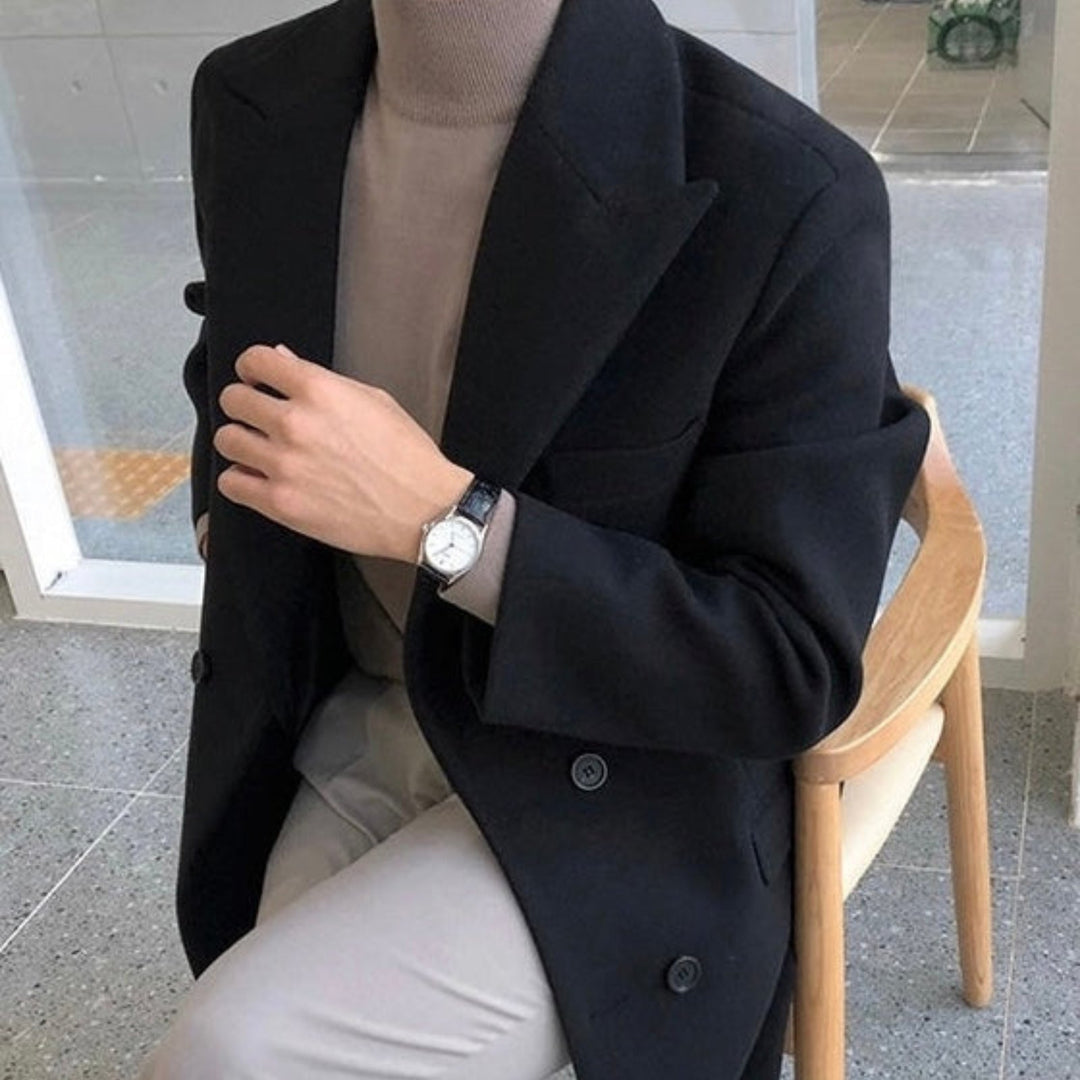 Doubrelle™ | Elegant Double-Breasted Men’s Coat