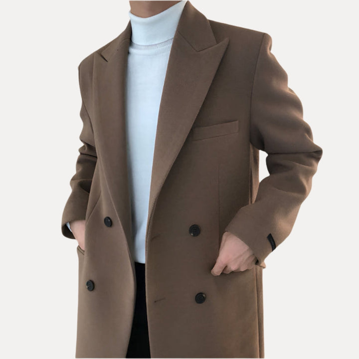 Doubrelle™ | Elegant Double-Breasted Men’s Coat
