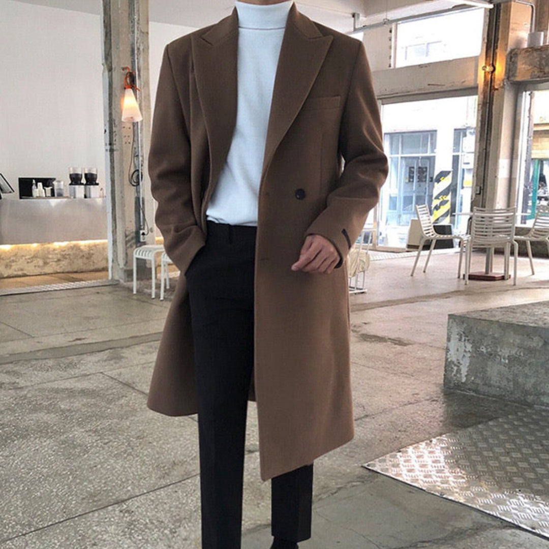 Doubrelle™ | Elegant Double-Breasted Men’s Coat