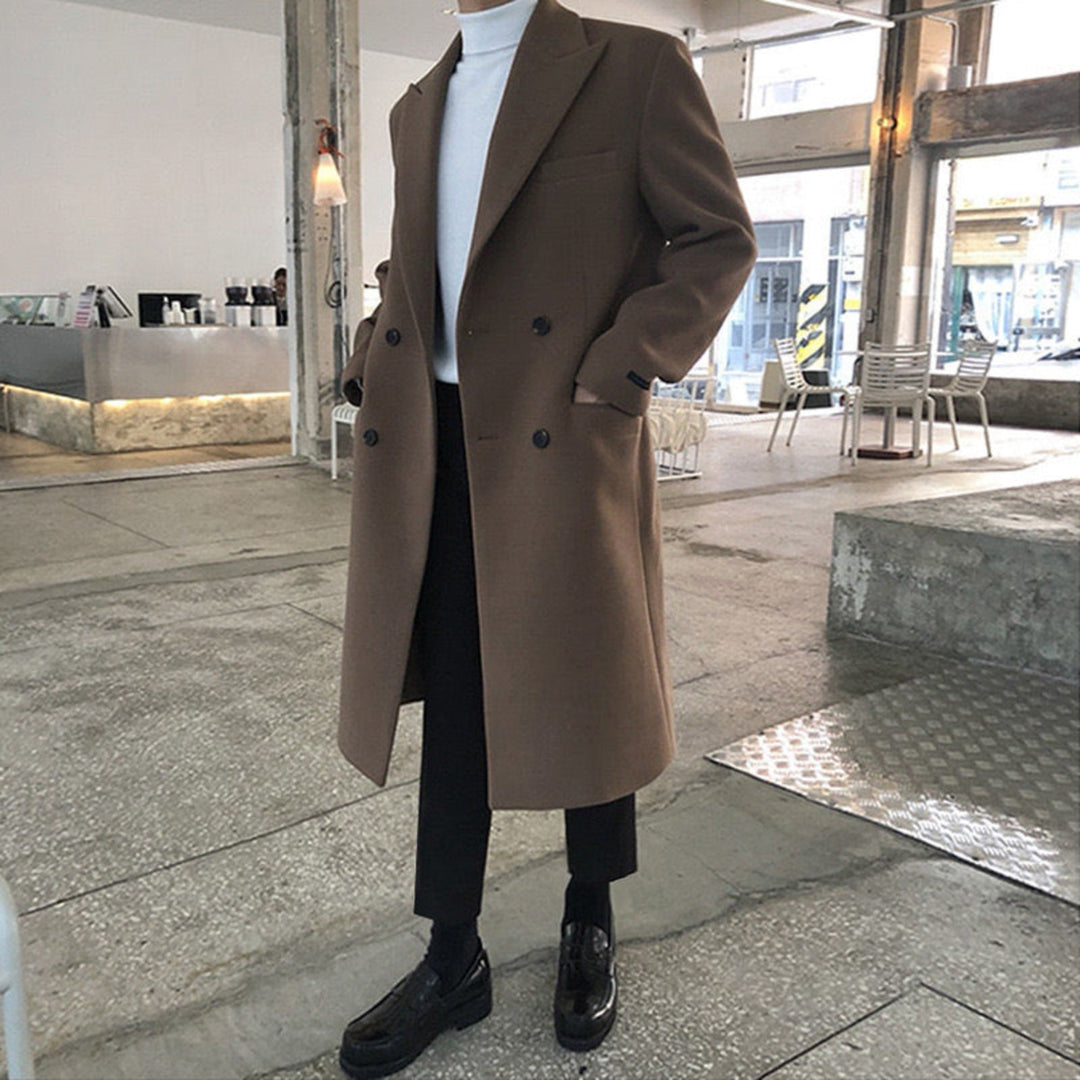 Doubrelle™ | Elegant Double-Breasted Men’s Coat
