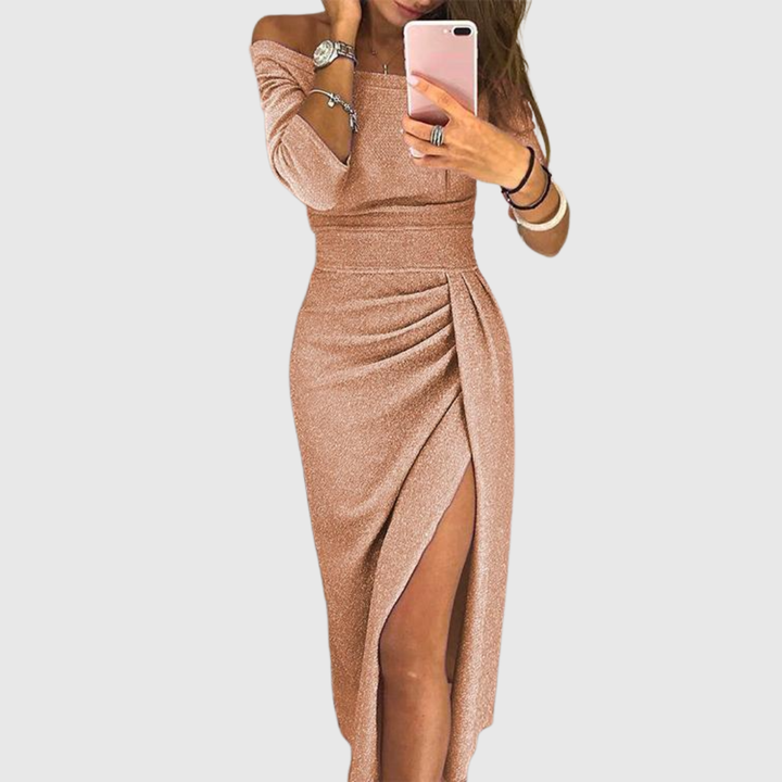 Naomi™ | Chic Halter Maxi Dress