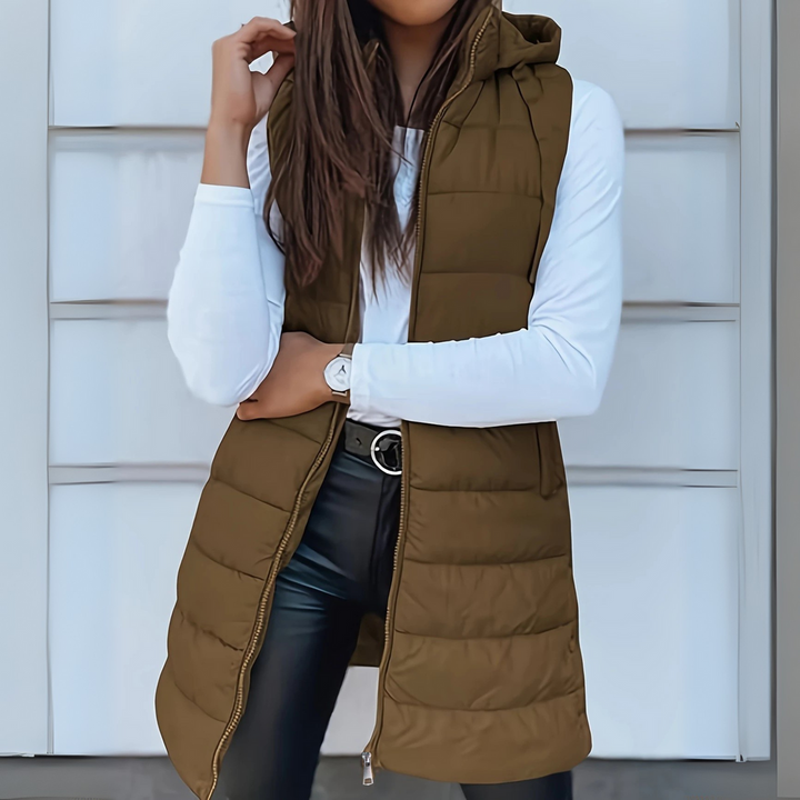 Mitchelle™ Casual Long Sleeveless Puffer Vest
