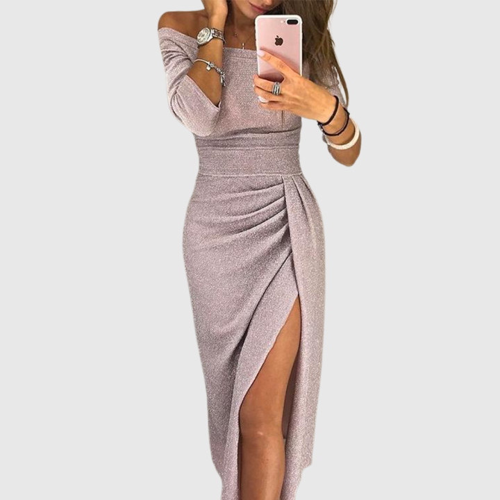 Naomi™ | Chic Halter Maxi Dress