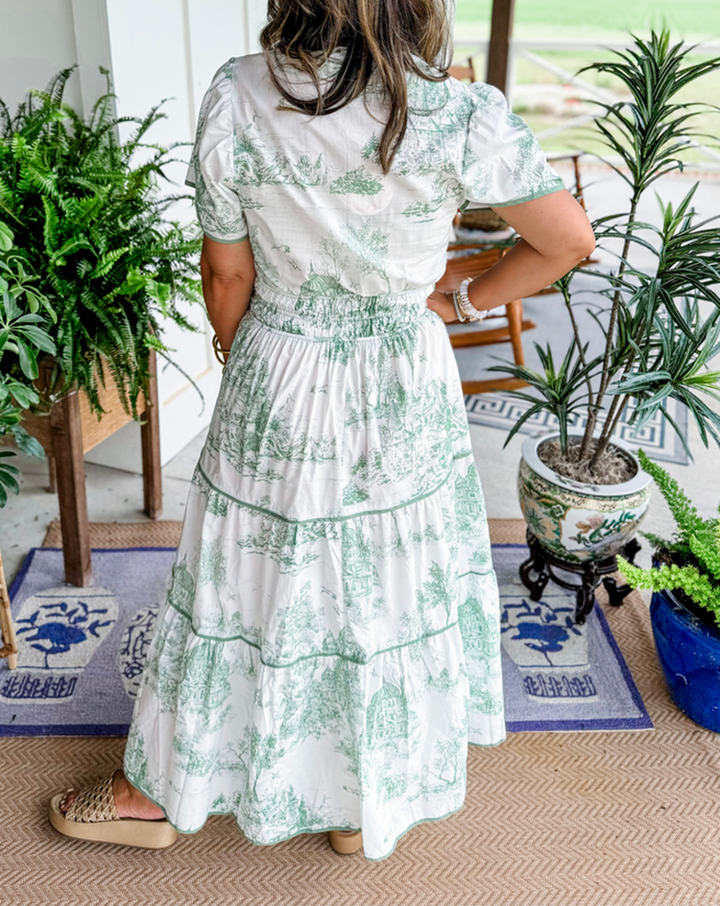 Esther™ Classic Toile Maxi Dress