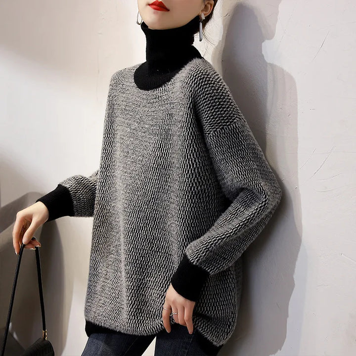 Kendra™ | Cozy High-Neck Knit Sweater