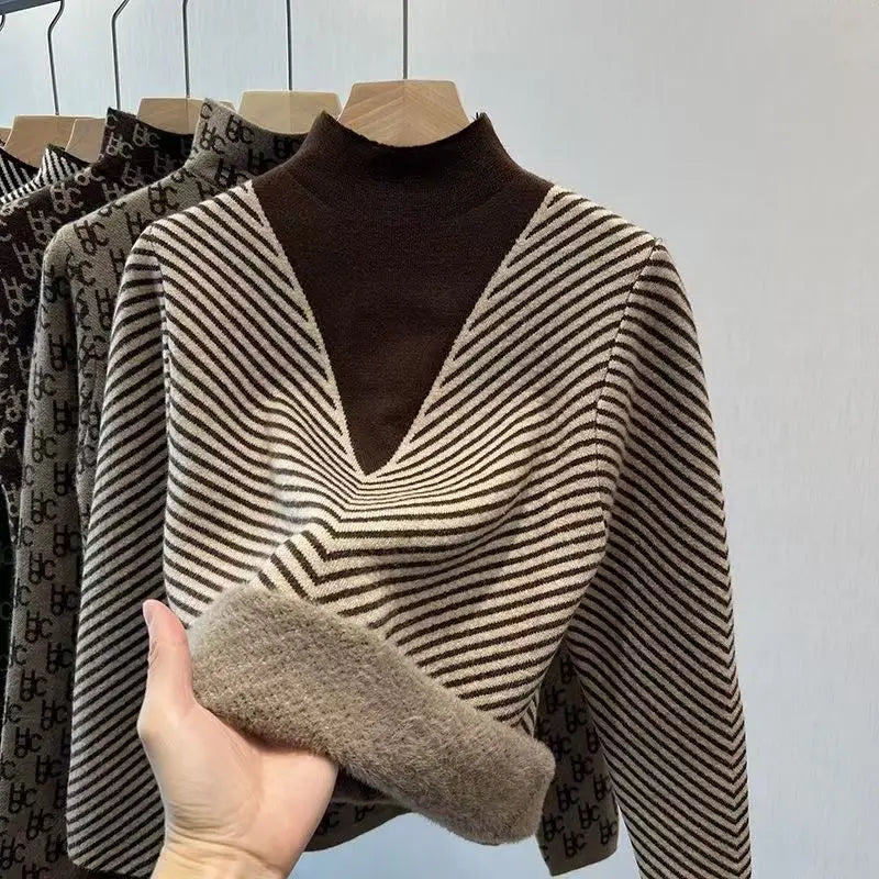Mary™ | Striped High-Neck Sweater