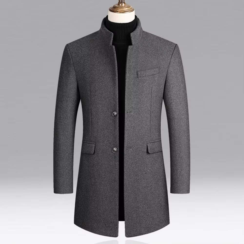 Marvello™ | Timeless Stand-Collar Overcoat