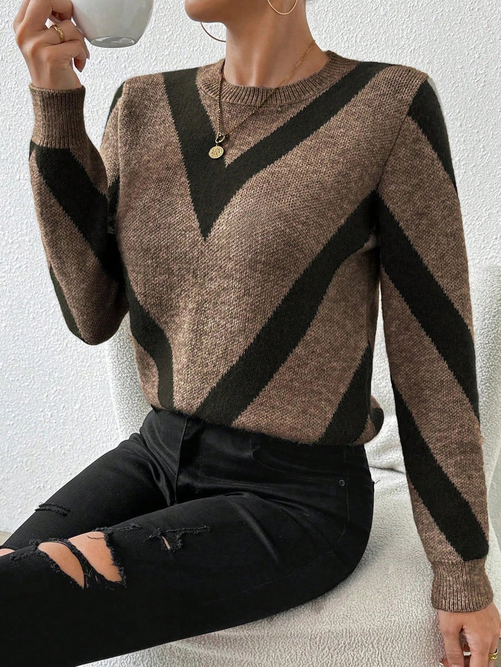 Vera™ | Chevron Pattern Sweater