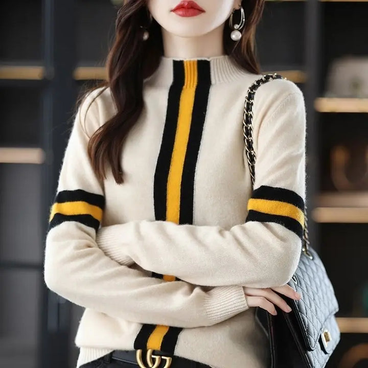 Marie™ | Striped High-Neck Sweater