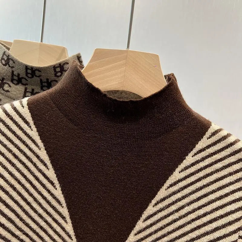 Mary™ | Striped High-Neck Sweater