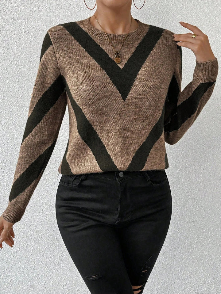 Vera™ | Chevron Pattern Sweater
