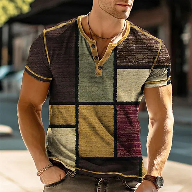 Benjamin | Color Block Patchwork Shirt
