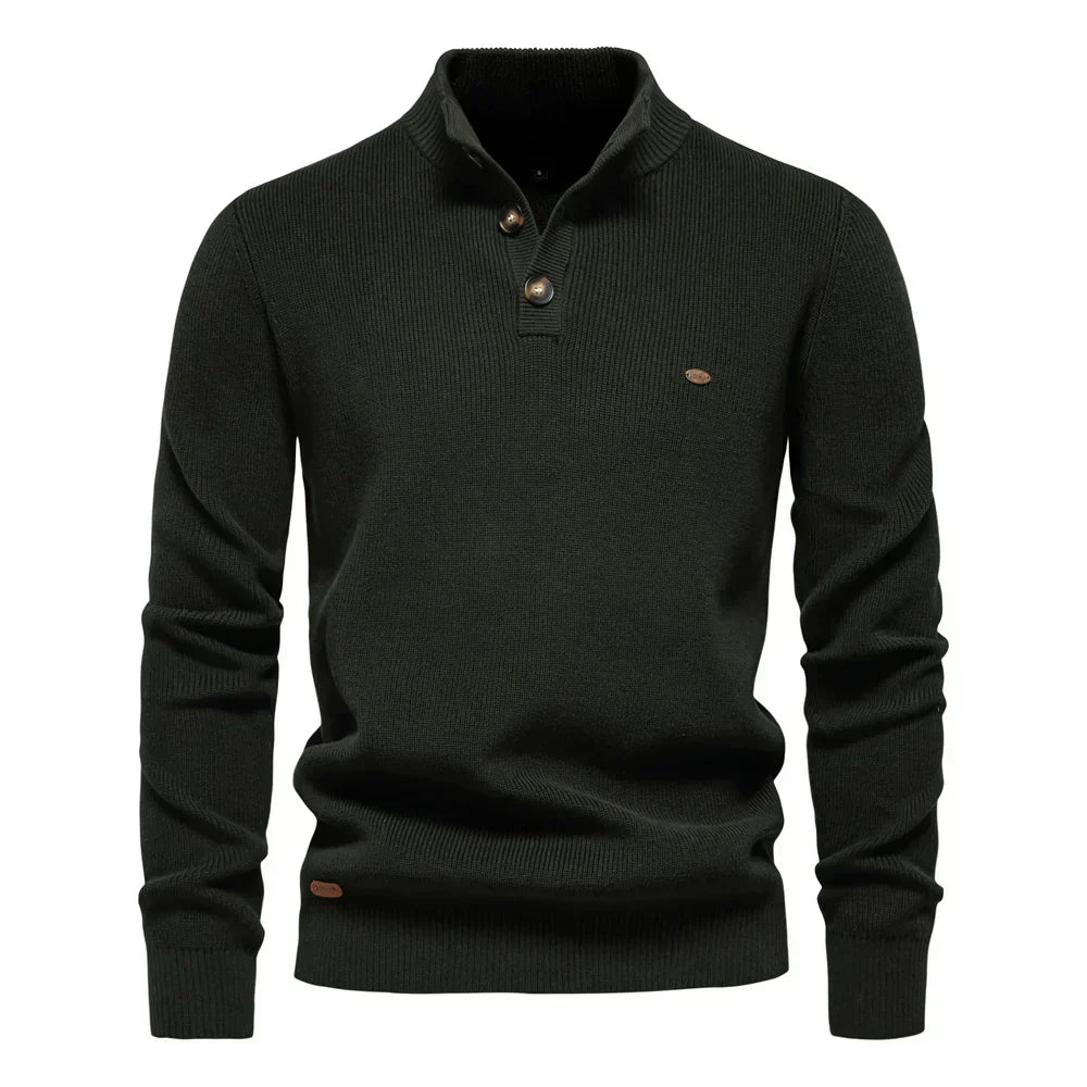 Lukas™ | Button-Neck Knit Sweater