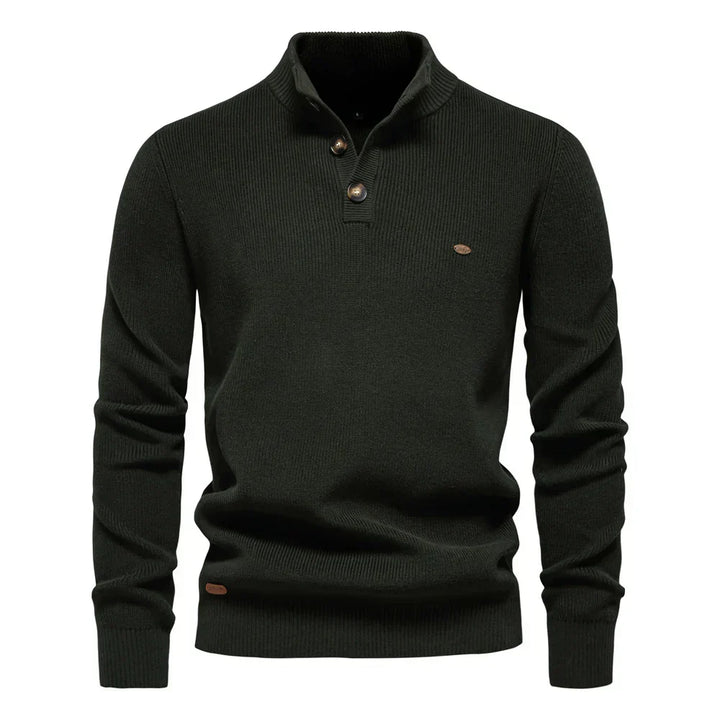 Lukas™ | Button-Neck Knit Sweater