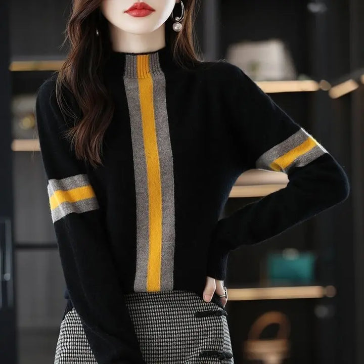Marie™ | Striped High-Neck Sweater