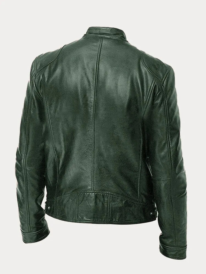 Victor  | Sleek Leather Biker Jacket