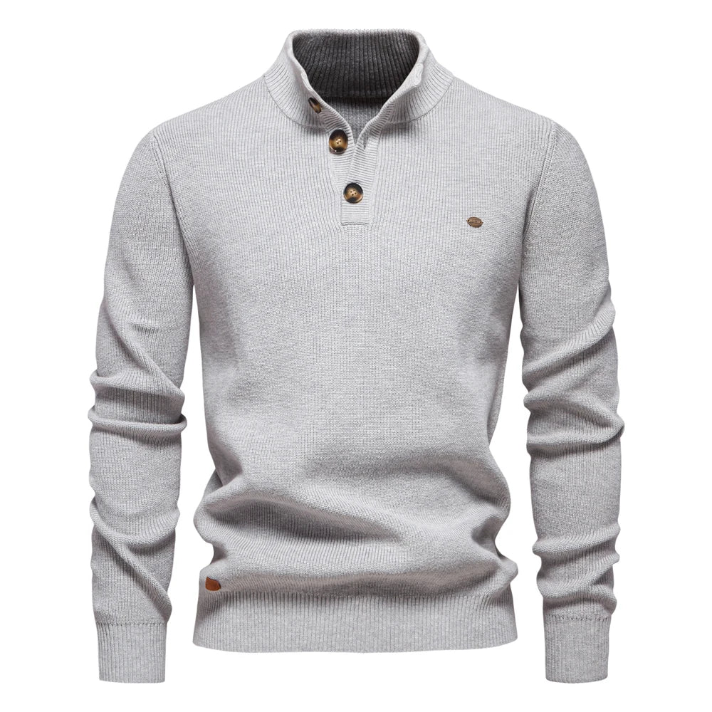 Lukas™ | Button-Neck Knit Sweater