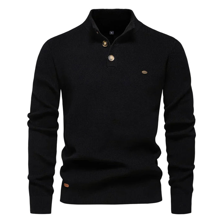 Lukas™ | Button-Neck Knit Sweater