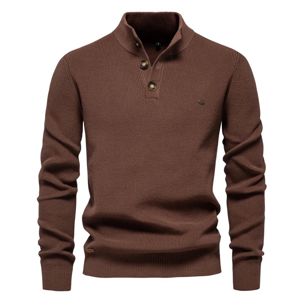 Lukas™ | Button-Neck Knit Sweater