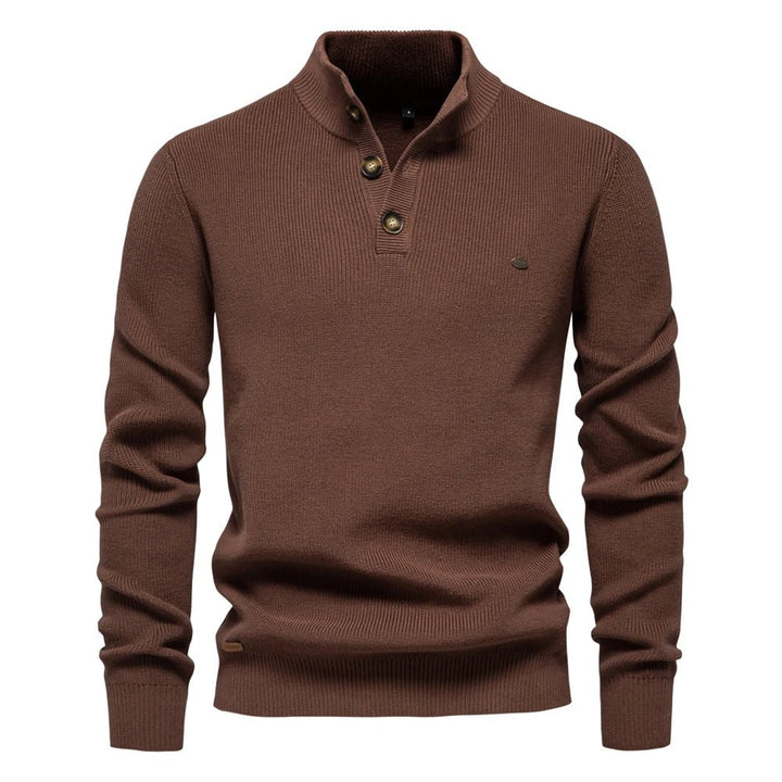 Lukas™ | Button-Neck Knit Sweater