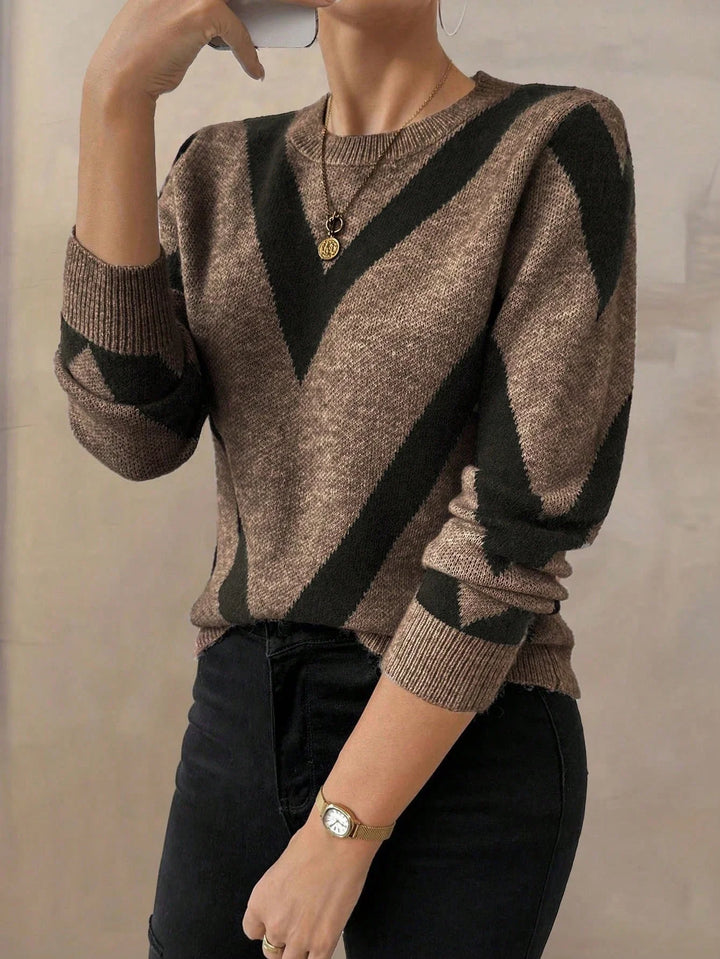 Vera™ | Chevron Pattern Sweater