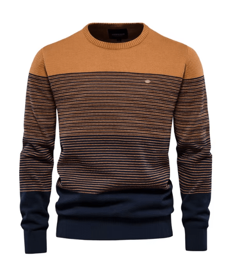 Oskar™ | Colour-Block Ribbed Knit Sweater