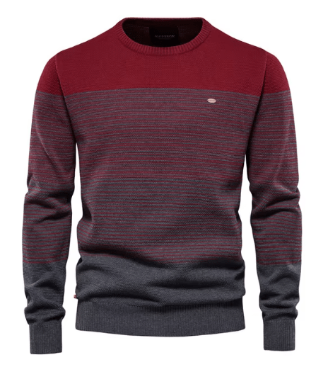 Oskar™ | Colour-Block Ribbed Knit Sweater