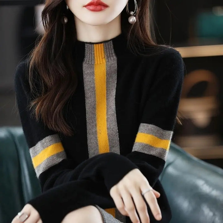 Marie™ | Striped High-Neck Sweater