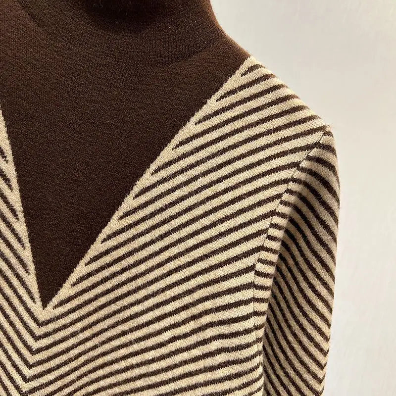 Mary™ | Striped High-Neck Sweater