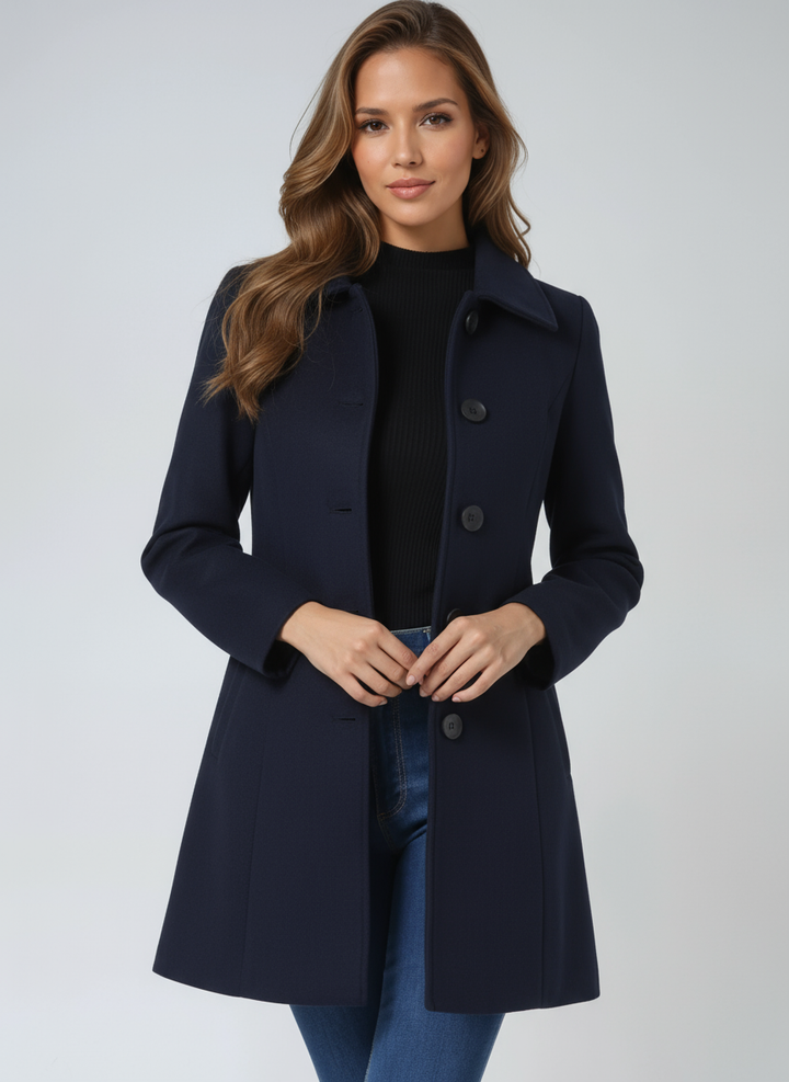 Nicole™ | Classic Button-Up Coat