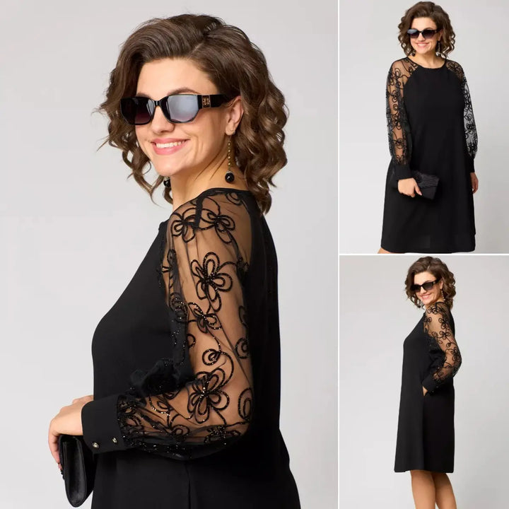 Celeste™ | Lace Sleeve Cocktail Dress