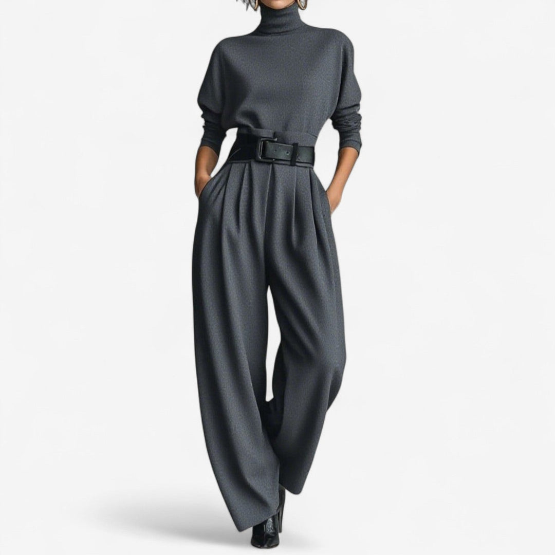 Doris™ | High-Neck Sculpted Jumpsuit