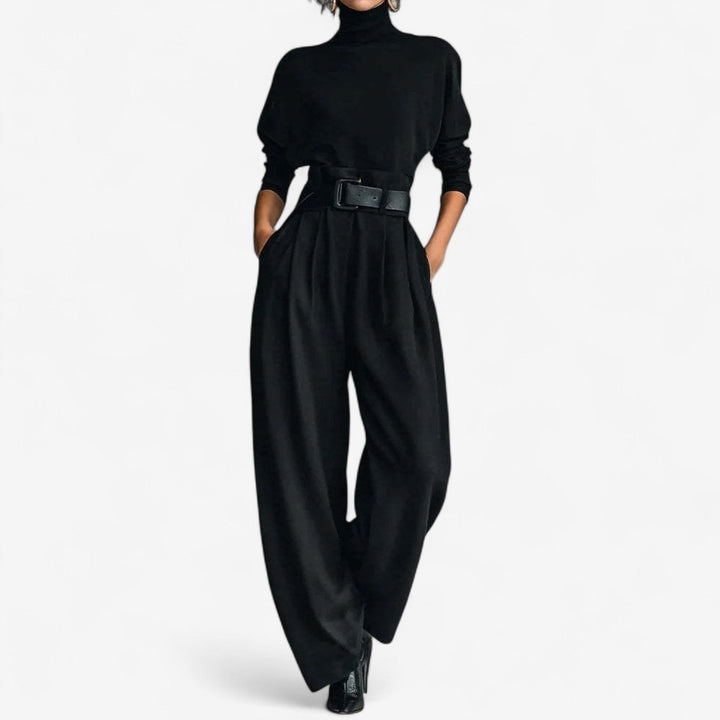 Doris™ | High-Neck Sculpted Jumpsuit
