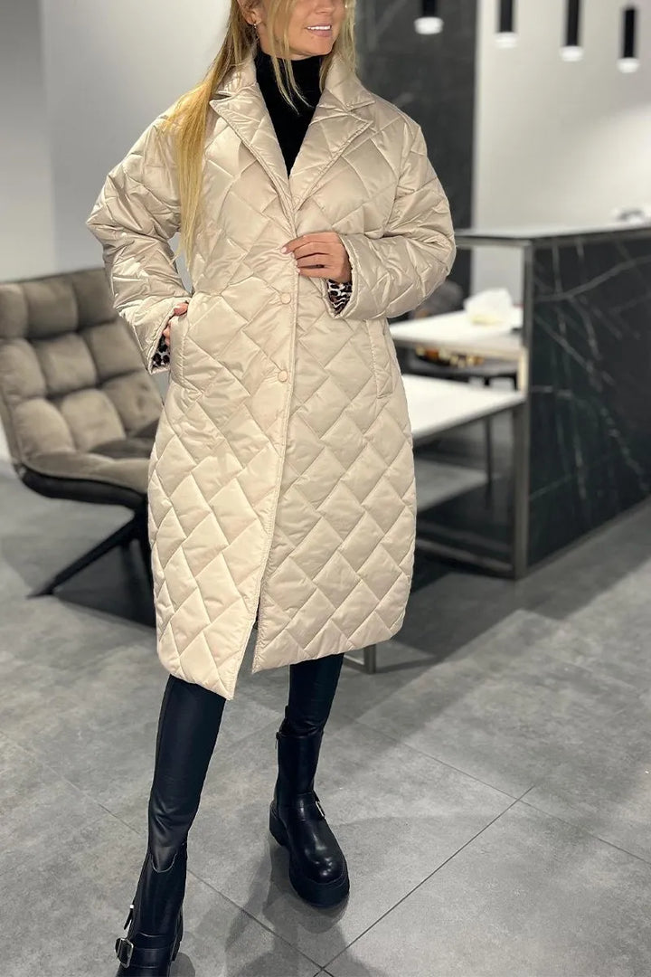 Skylar™ Quilted Mid-Length Reversible Coat