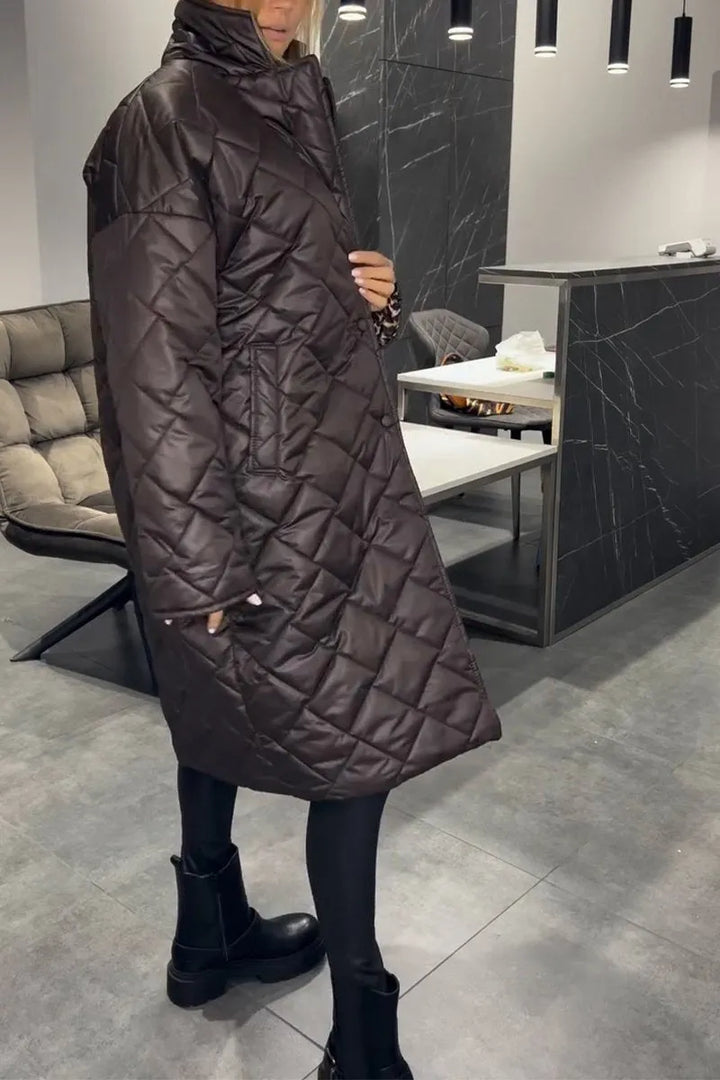 Skylar™ Quilted Mid-Length Reversible Coat