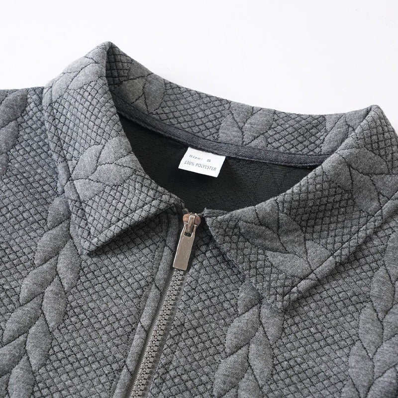 Adam™ | Cable Knit Zip-Collar Sweater