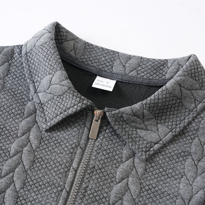 Adam™ | Cable Knit Zip-Collar Sweater