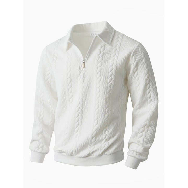 Adam™ | Cable Knit Zip-Collar Sweater