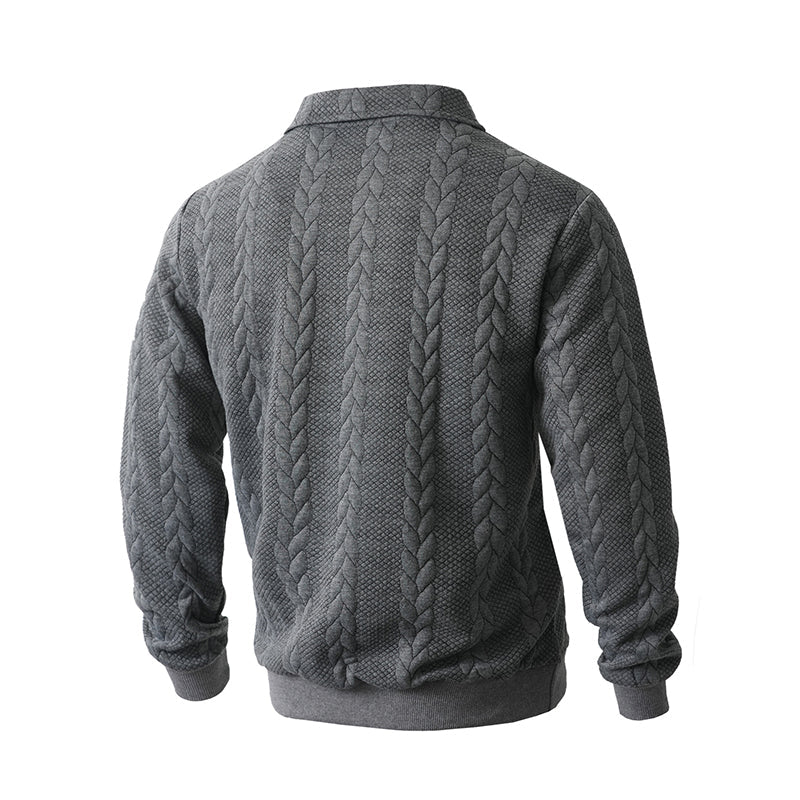 Adam™ | Cable Knit Zip-Collar Sweater