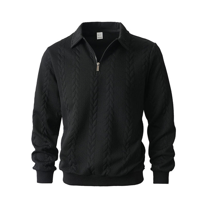 Adam™ | Cable Knit Zip-Collar Sweater
