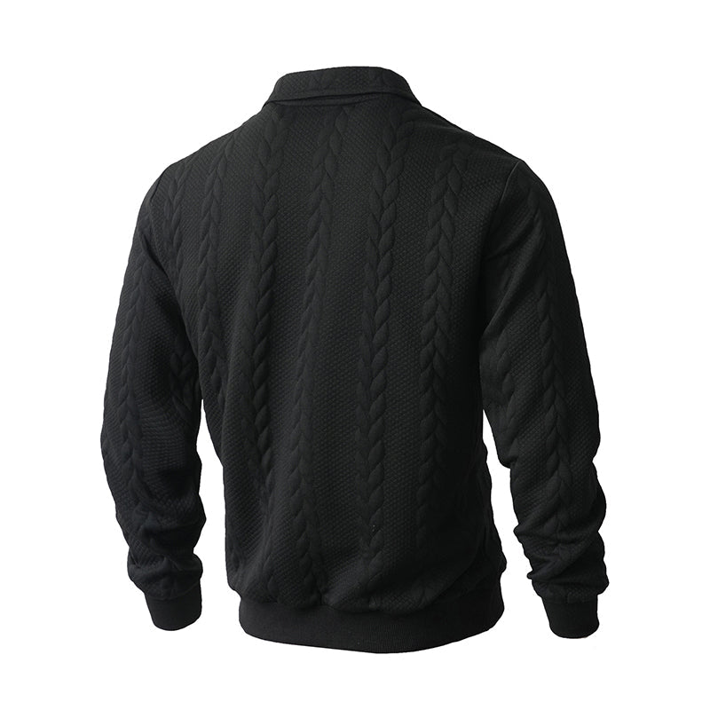 Adam™ | Cable Knit Zip-Collar Sweater