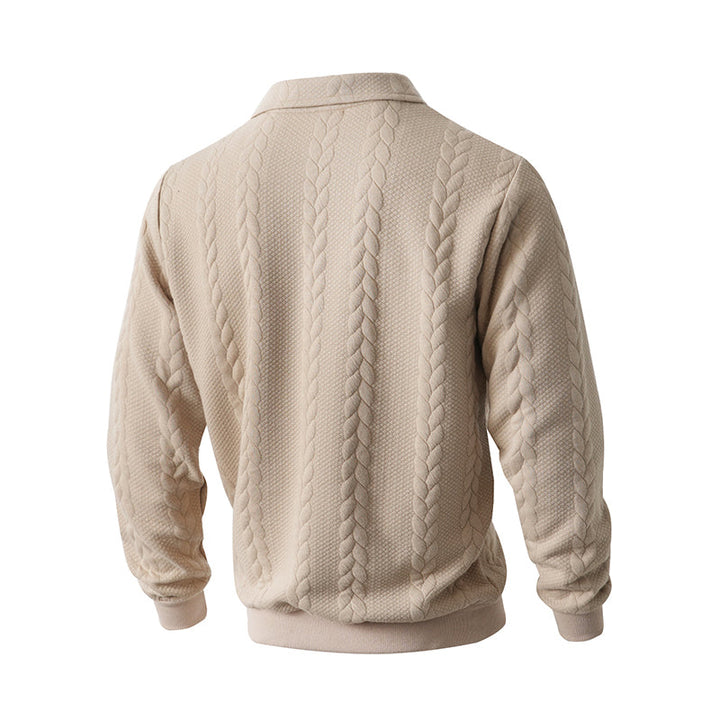 Adam™ | Cable Knit Zip-Collar Sweater